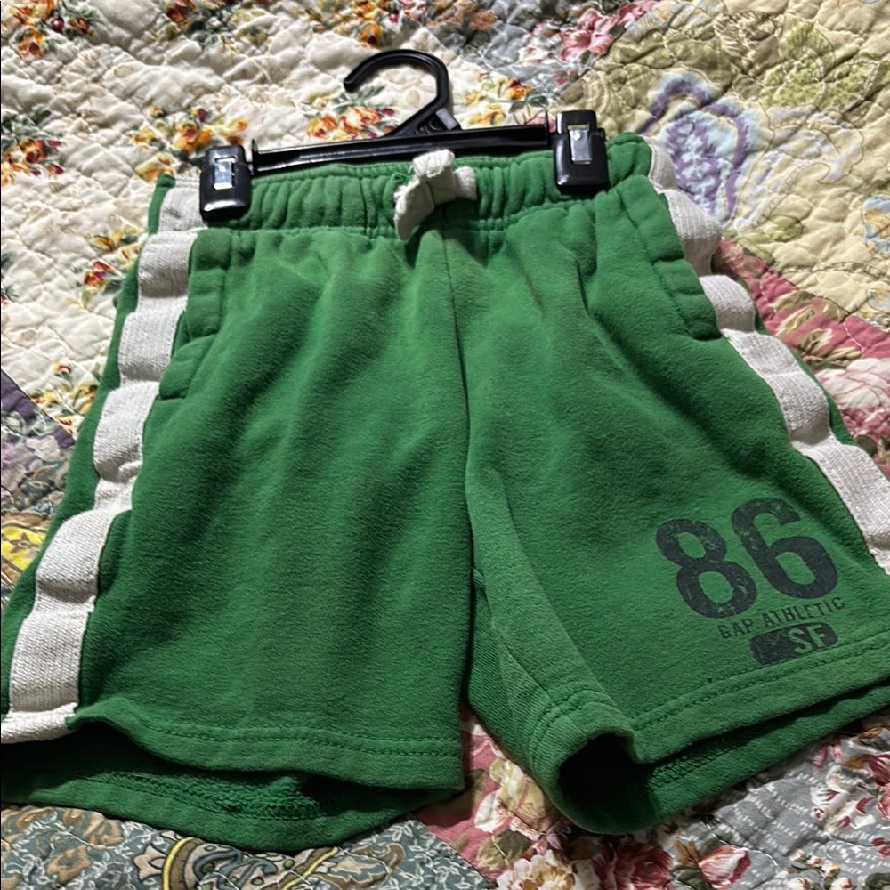 GAP Green Elastic Waist Shorts with Drawstring